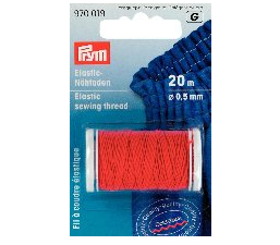 Red Elastic Sewing Thread / Shirring, O.5mm X 20m