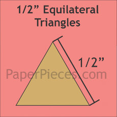0.5 Inch Equilateral Triangles 200 Pieces - Paper Piecing
