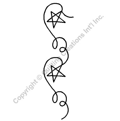 Millennium Star Border Quilting Stencil Size: 2 in or 6.4cm