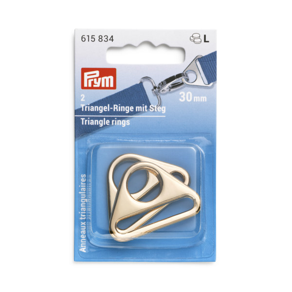 Prym Triangle Rings 30mm New Gold 2 pc (Due Jun)