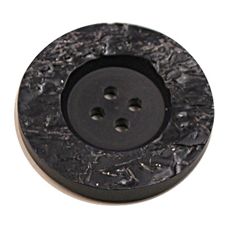 Acrylic Button 4 Hole Metallic 18mm Black