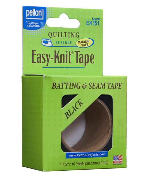Legacy EZ Knit Tape For Seams & Batting Black 3cm (1.5in) X 9.1m
