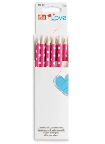 Prym Prym Love Marking Pencils Water Erase Pink