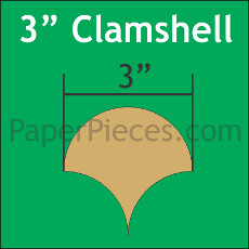 3 Inch Clamshells 30 Pieces - Paper Piecing