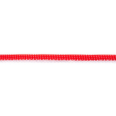 Red Spotted Crochet-edged Poplin Bias Binding Double Fold - 15mm X 25m