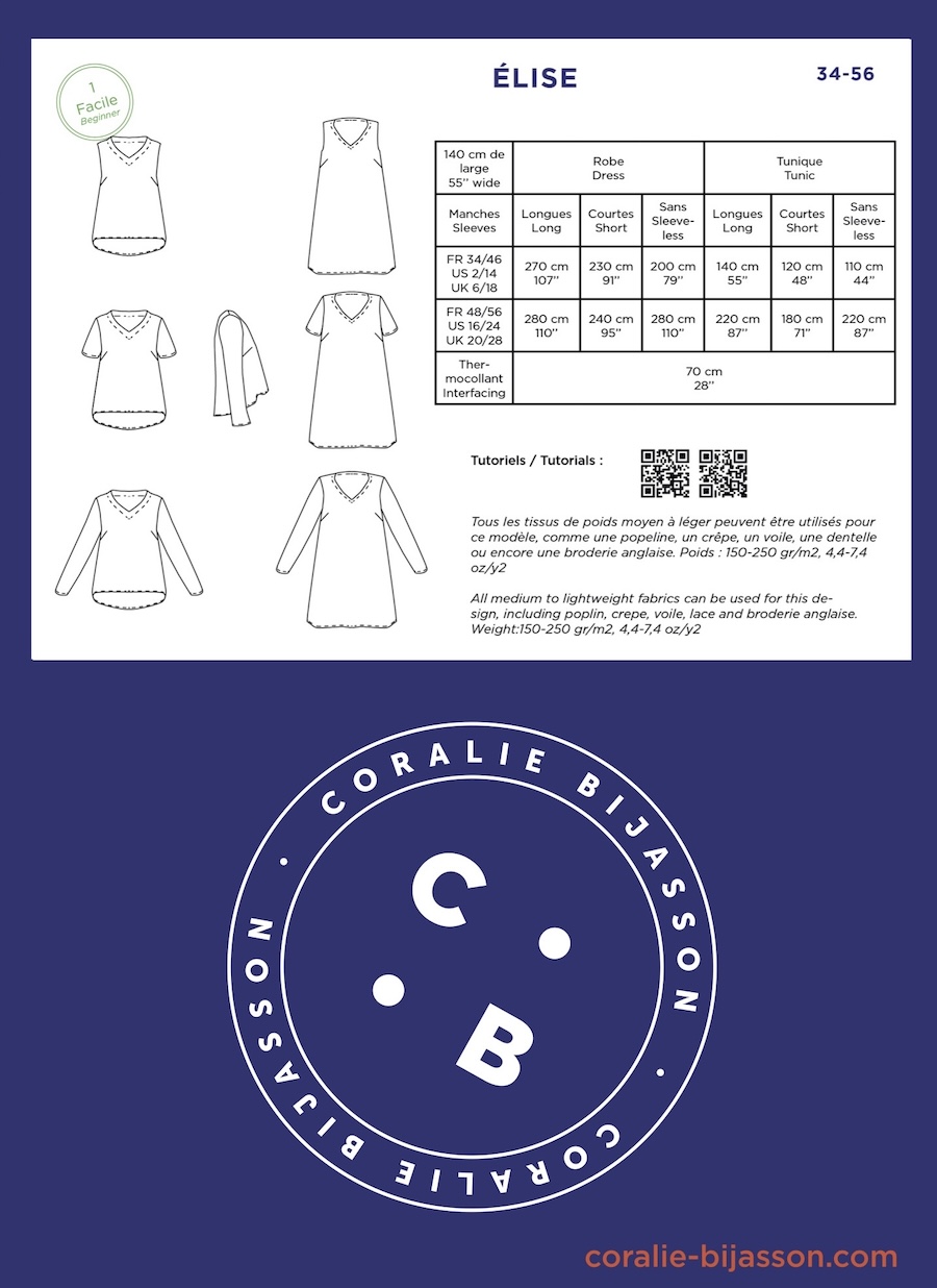 Elise Tunic And Dress Pattern By Coralie Bijasson