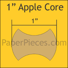 1 Inch Apple Cores 154 Pieces - Paper Piecing
