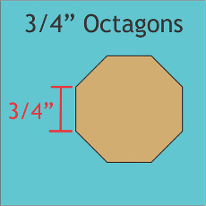 0.75 Inch Octagons 80 Pieces - Paper Piecing