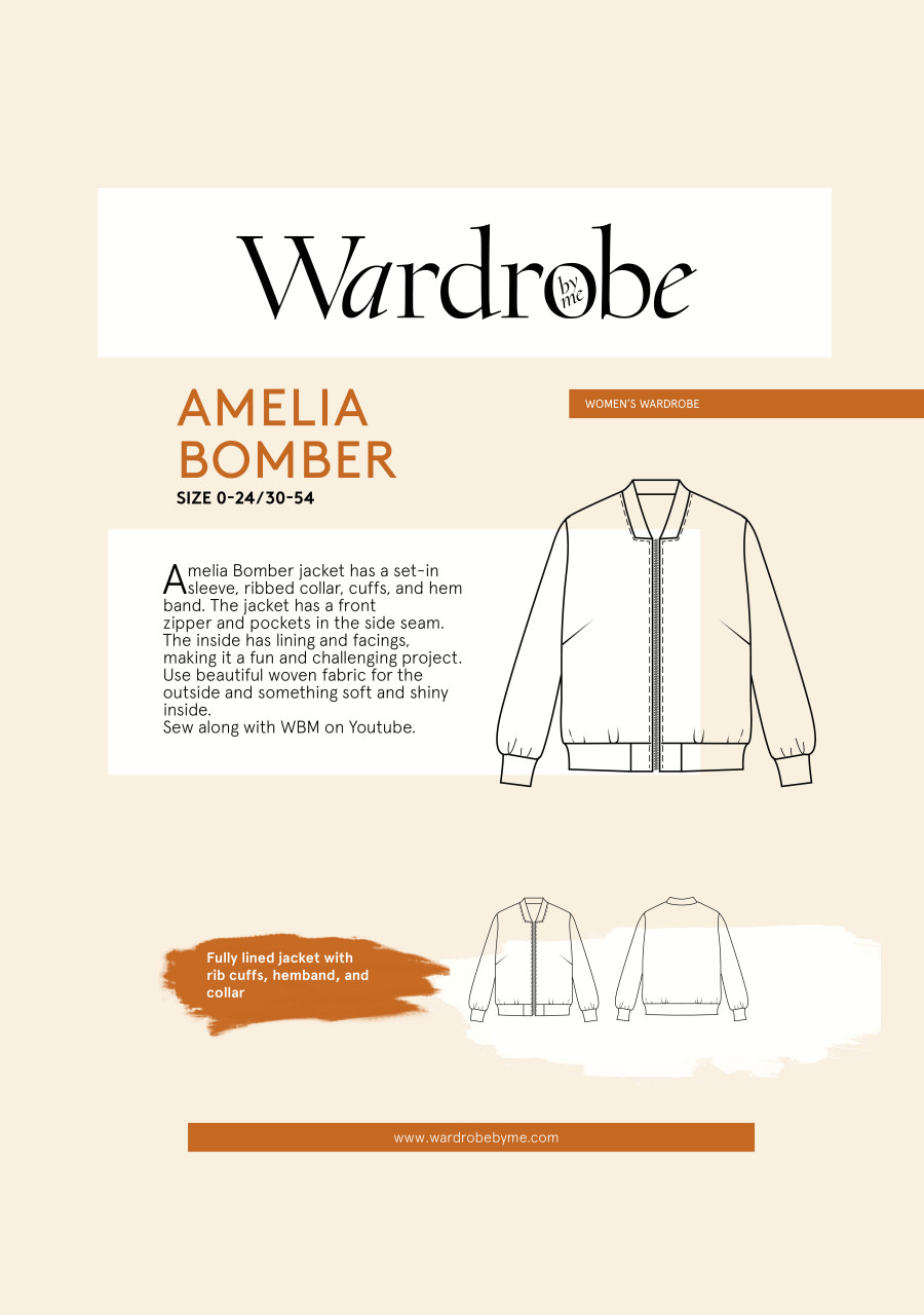 Amelia Bomber Pattern by Wardrobe By Me (Due May)