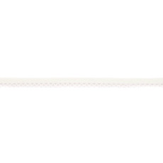 Off White Crochet-edged Poplin Bias Binding Double Fold - 15mm X 25m &#8987;
