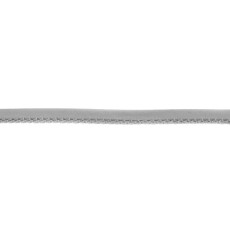 Grey Crochet-edged Poplin Bias Binding Double Fold - 15mm X 25m &#8987;