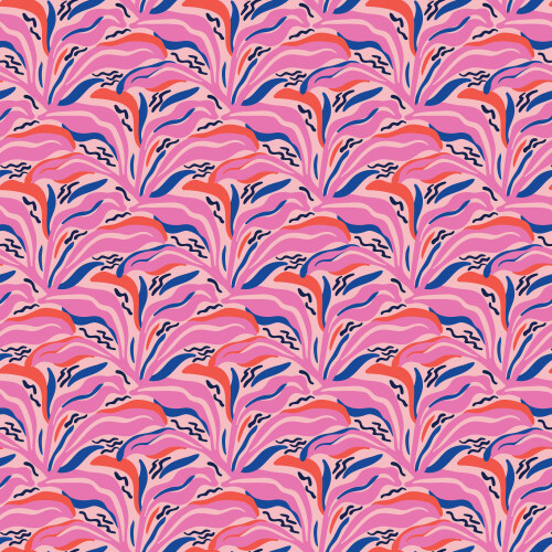 Vast Frontiers from Wonder Jungle in Pink/Multi by Pip & Lo for Cloud9 Fabrics