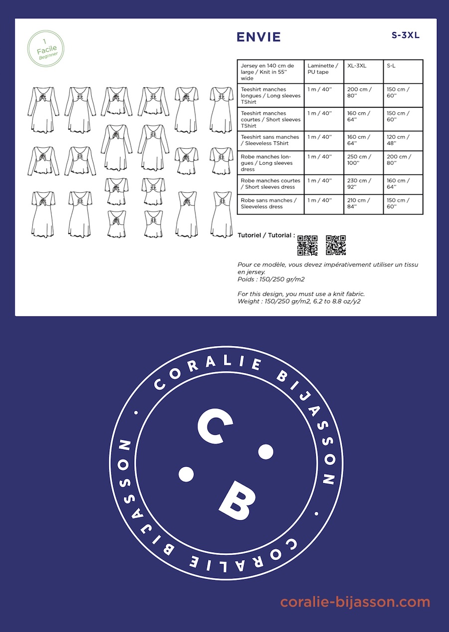 Envie Dress And T-Shirt Pattern By Coralie Bijasson