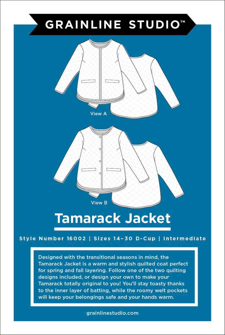 Tamarack Jacket Pattern By Size 14-30 by Grainline Studio