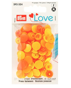 Prym Assorted Yellows Non-sew Colour Snaps - 12.4mm 30 Pieces