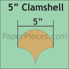 5 Inch Clamshells 8 Pieces - Paper Piecing