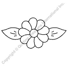 Floral Border Quilting Stencil Size: 9.5in x 4.5in or 24 x 11.4cm