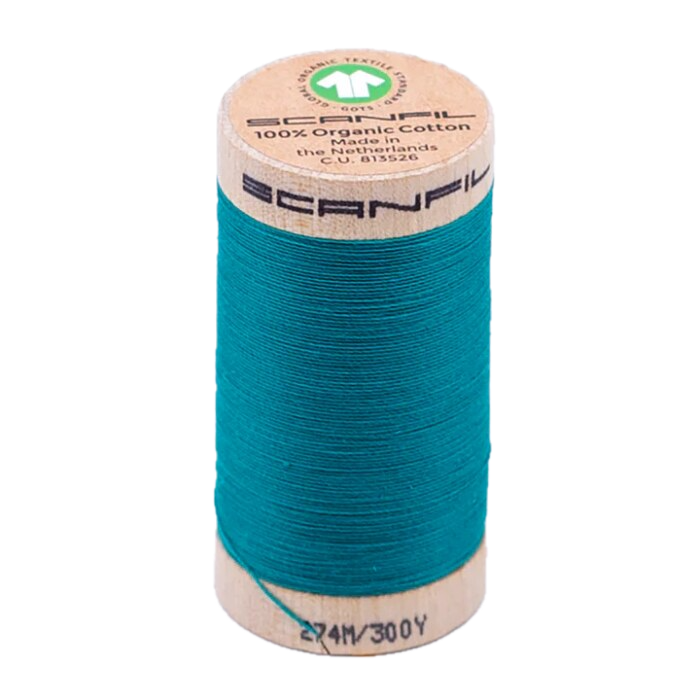 Tropical Green 30/2 Weight Scanfil Organic Thread 274 Metres (300 Yards)
