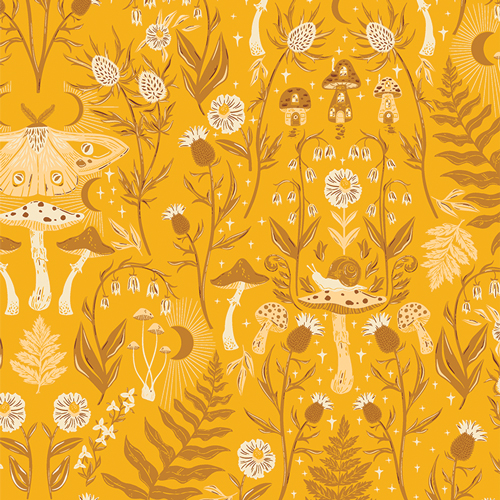Hidden Land Marigold from Hazelwood in Cotton by AGF Studio