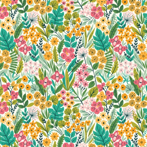 Floral Garden from Bohemian Paradise in Multi by Maria Galybina for Cloud9 Fabrics