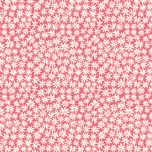 Tiny Daisies from Bohemian Paradise in Dark Pink by Maria Galybina for Cloud9 Fabrics