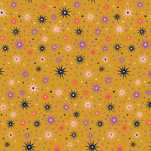 Starlit Dawn from Wonder Jungle in Gold by Pip & Lo for Cloud9 Fabrics