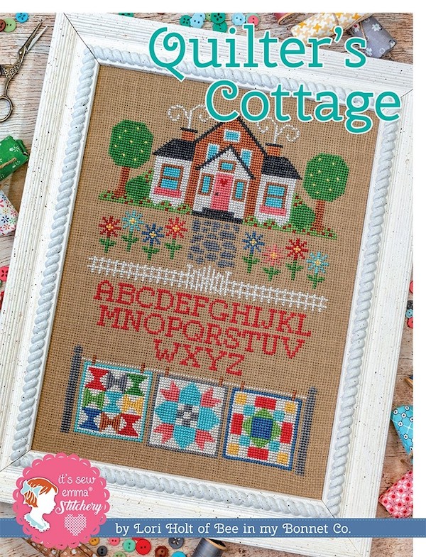 Quilter's Cottage Cross Stitch Pattern - Lori Holt
