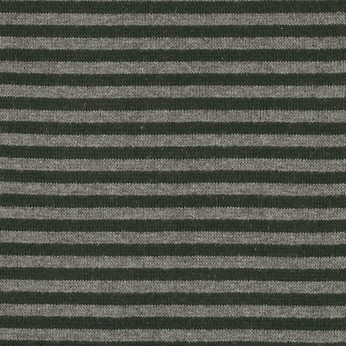 Black / Heathered Grey Striped Tubular Ribbing by Modelo Fabrics