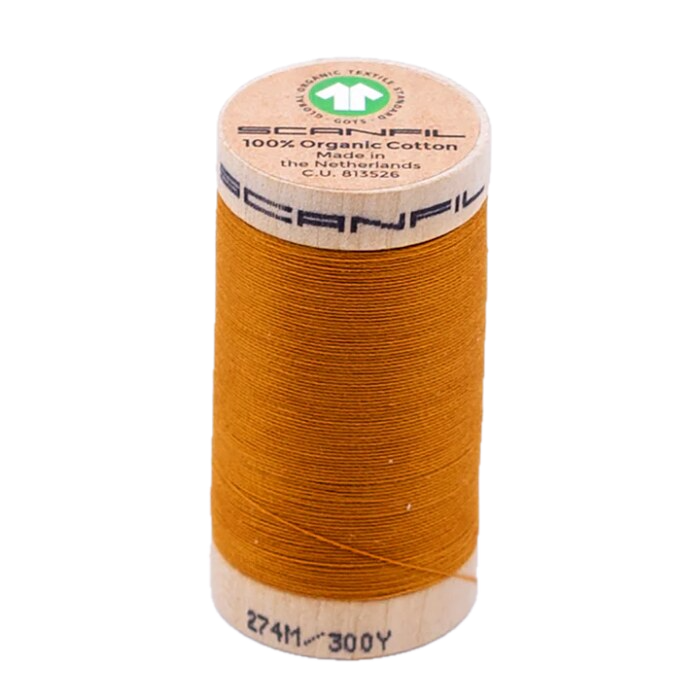 Sun Flower 30/2 Weight Scanfil Organic Thread 274 Metres (300 Yards)