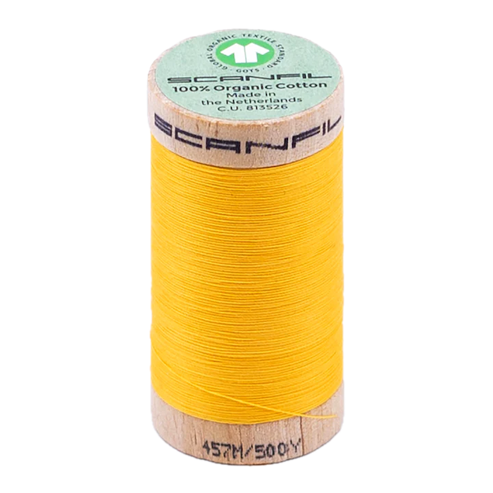 Banana 50/2 Weight Scanfil Organic Thread 457 Metres (500 Yards)
