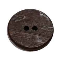 Acrylic Button 2 Hole Textured Without Gloss 15mm Chocolate