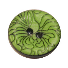 Acrylic Button 2 Hole Engraved 18mm Apple
