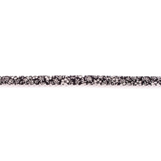 Black White Floral Crochet-edged Poplin Bias Binding Double Fold - 15mm X 25m