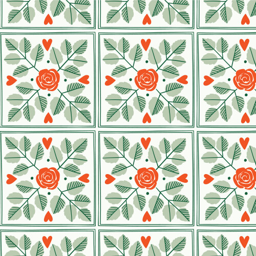 Tile From About Love By Maria Galybina For Cloud9 Fabrics (Due Sep)