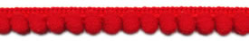 Red Pom Pom Trim - Baby 9mm Wide 33m Reel