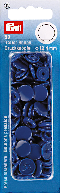 Prym Royal Blue Non-sew Colour Snaps - 12.4mm 30 Pieces