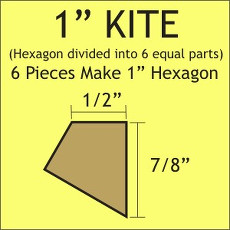 1in Hex Kite Small Pack 120 Complete Pieces - Paper Pieces
