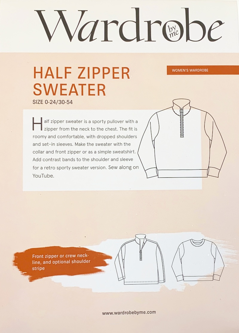 Half Zipper Sweater Pattern By Wardrobe By Me