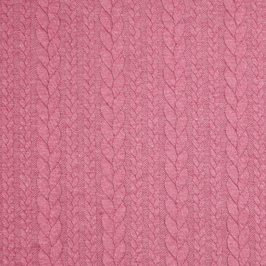 Grape Heathered Cable Jacquard Knit from Barso by Modelo Fabrics