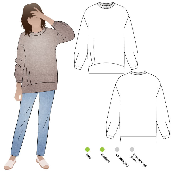 Jara Knit Tunic Pattern Size 18-30 By Style Arc