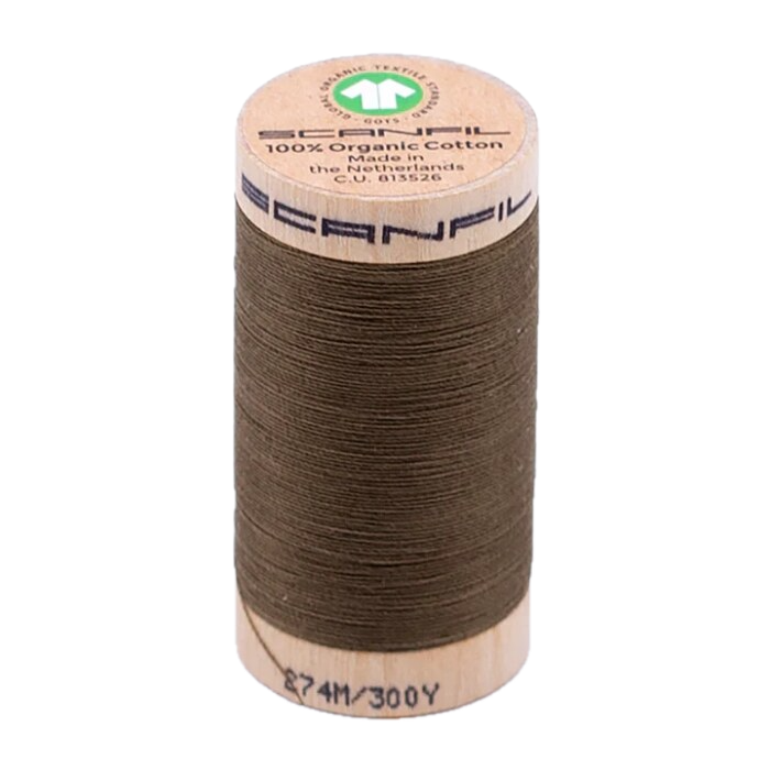 Lead Grey 30/2 Weight Scanfil Organic Thread 274 Metres (300 Yards)