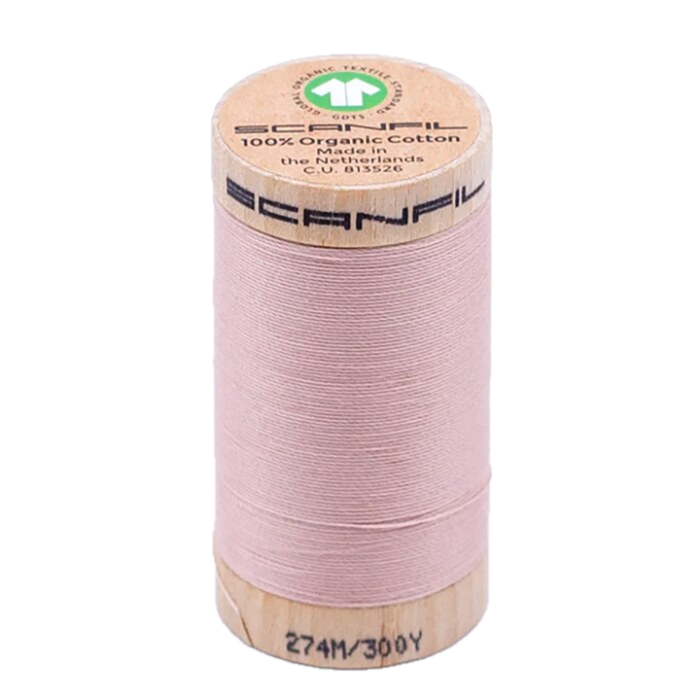 Rose Smoke 30/2 Weight Scanfil Organic Thread 274 Metres (300 Yards)