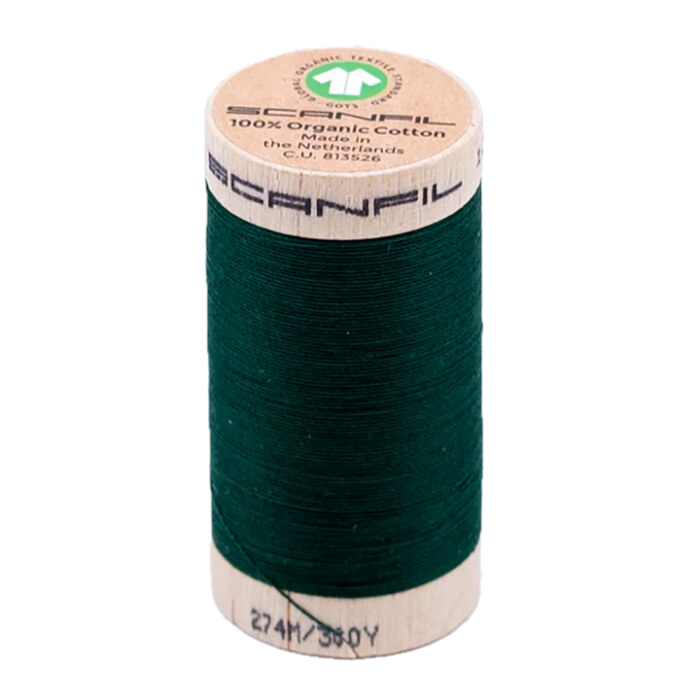 Galapagos Green 30/2 Weight Scanfil Organic Thread 274 Metres (300 Yards)