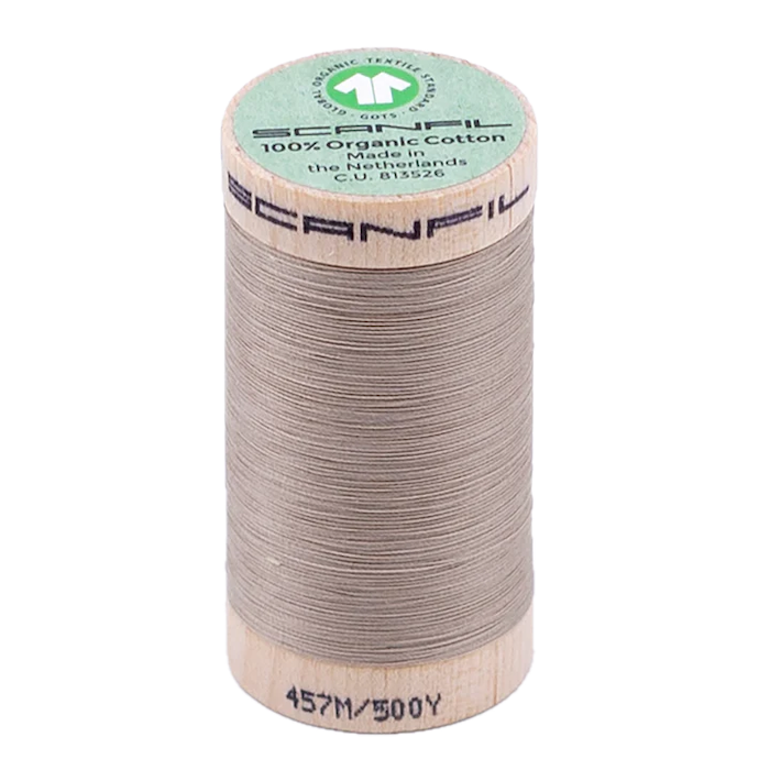 Crockery 50/2 Weight Scanfil Organic Thread 457 Metres (500 Yards)