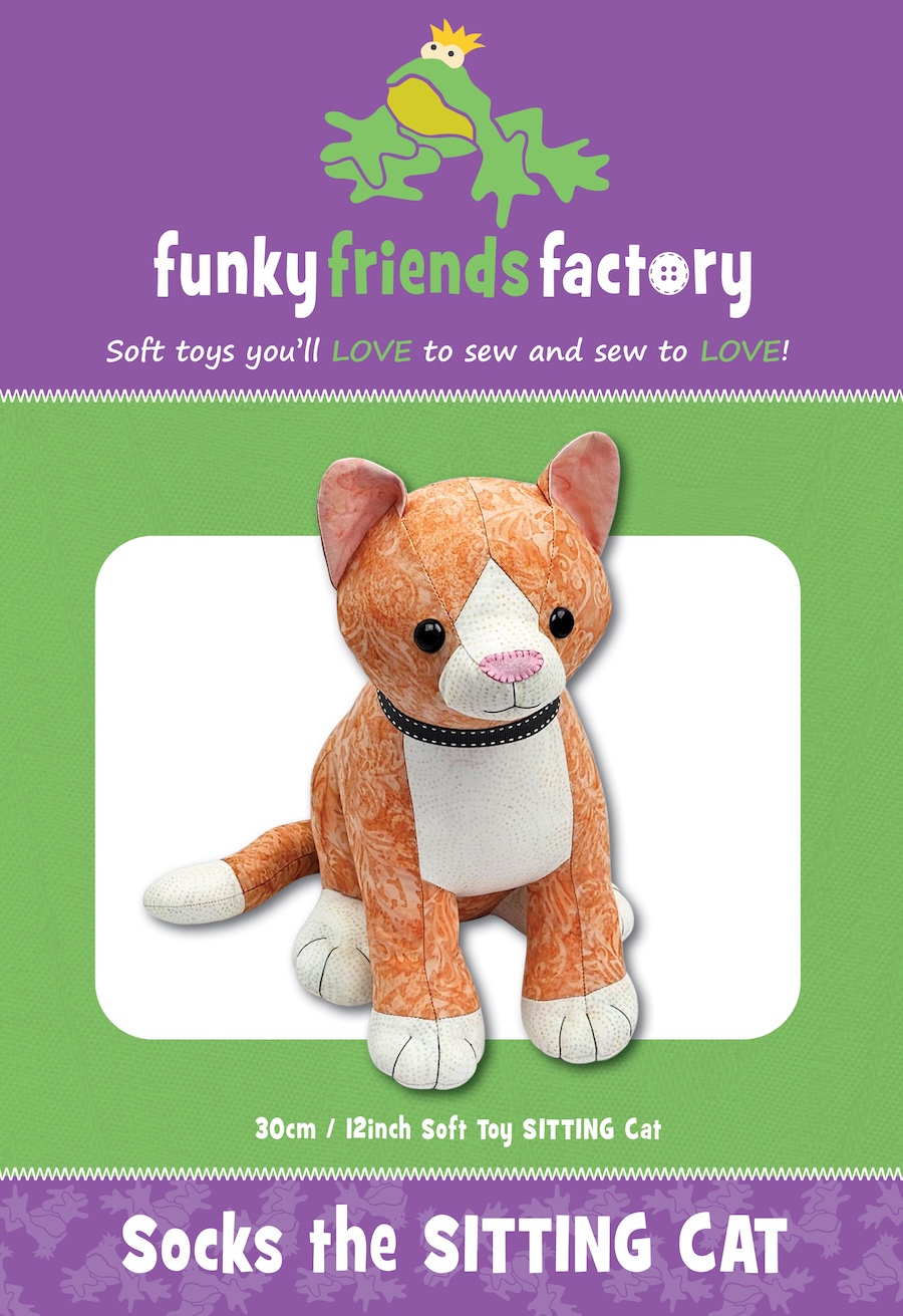 Socks The Sitting Cat Pattern By Funky Friends Factory