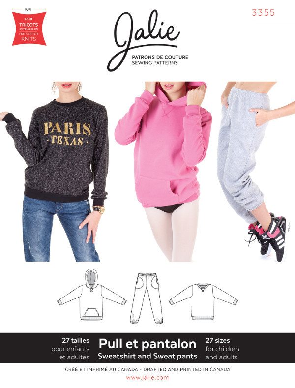 Sweatpants Sweatshirt And Hoodie Pattern by Jalie