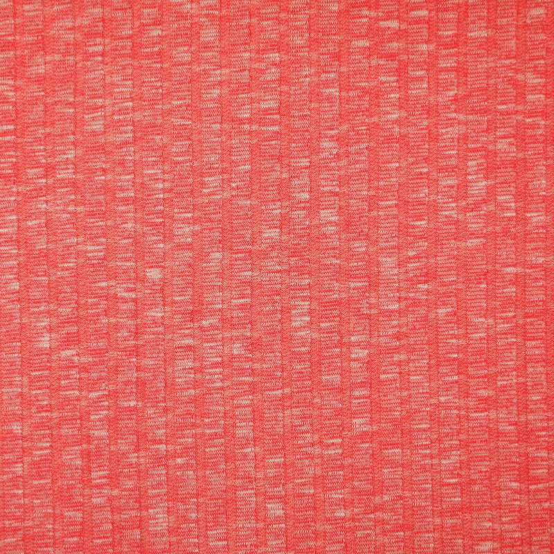 Sete Red Melange Summer Rib Knit Fabric &#8987;
