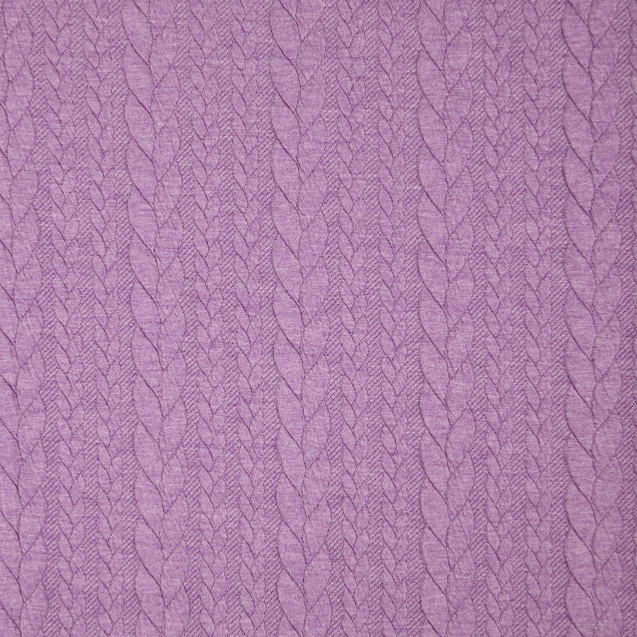 Mauve Heathered Cable Jacquard Knit from Barso by Modelo Fabrics