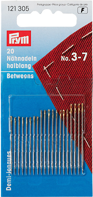 Prym Hand Sewing Needles Betweens 3-7 Assorted With 20pcs