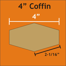 4 Inch Coffins 36 Pieces - Paper Piecing